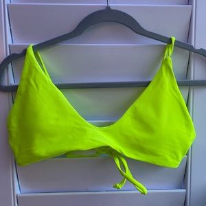 NEON YELLOW BIKINI TOP. SIZE MED.!!!